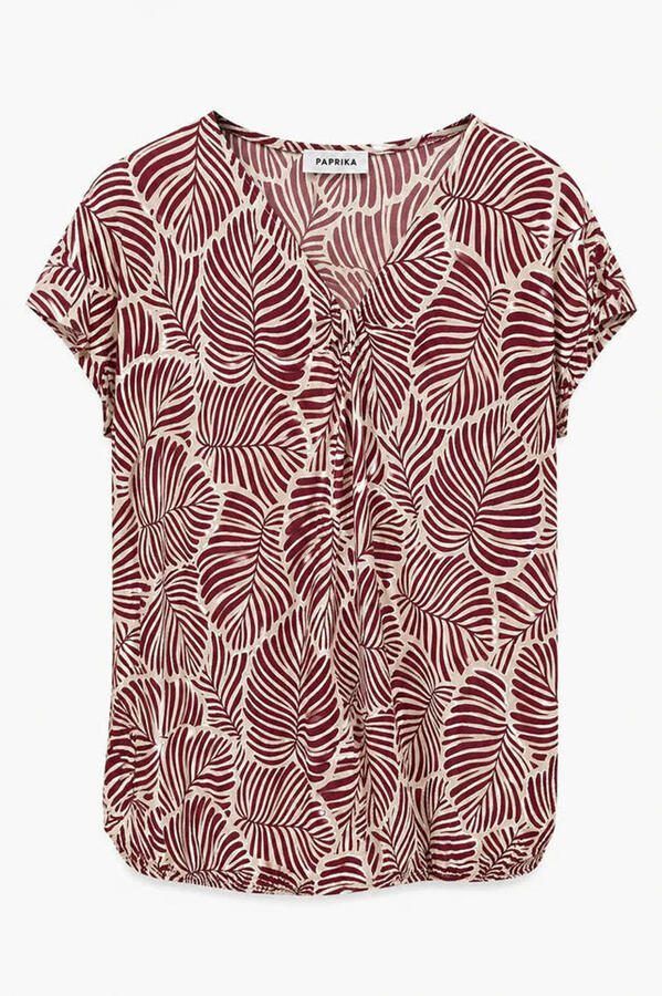 Paprika top Plus Size donkerrood