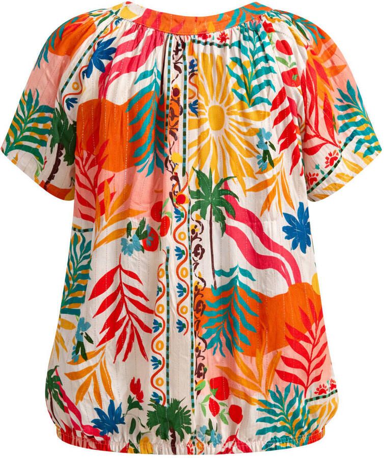 Paprika top Plus Size met lurex en print meerkleurig - Foto 2