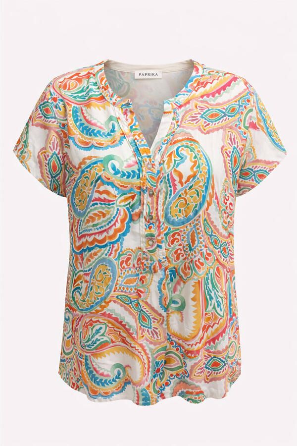 Paprika top Plus Size met paisley meerkleurig