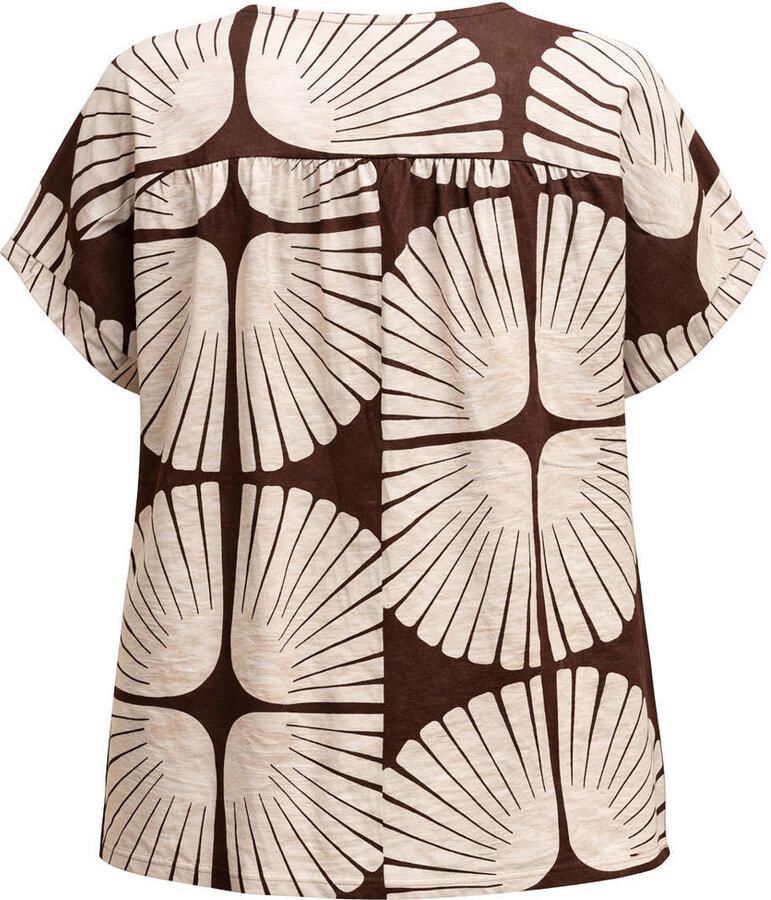 Paprika top Plus Size met print bruin - Foto 2
