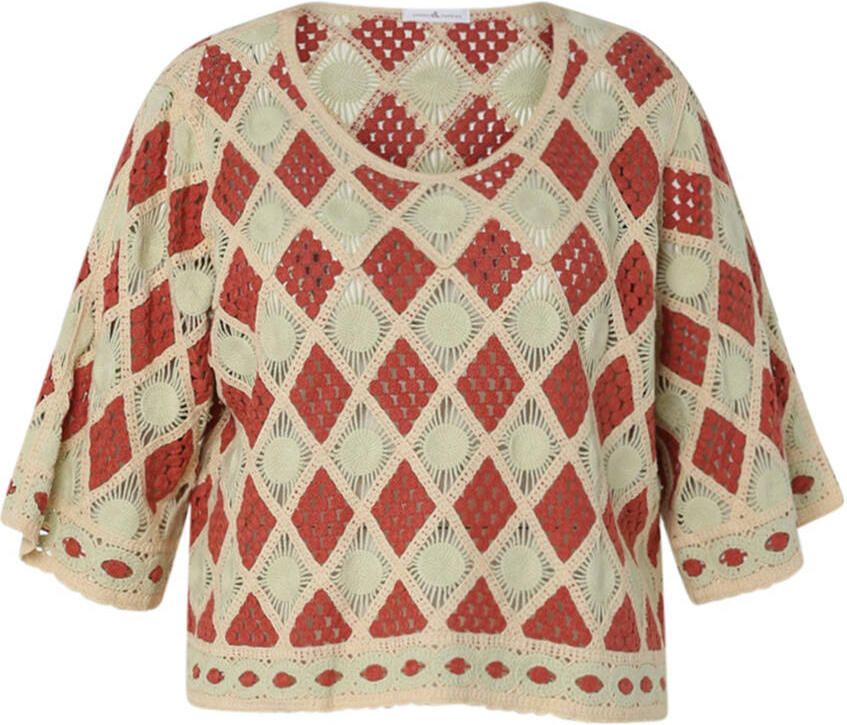 Paprika top roodbruin crochet