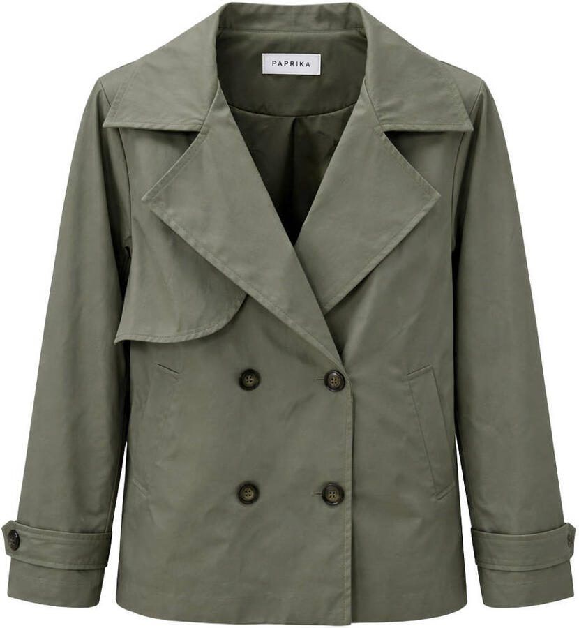 Paprika trenchcoat lichtkaki