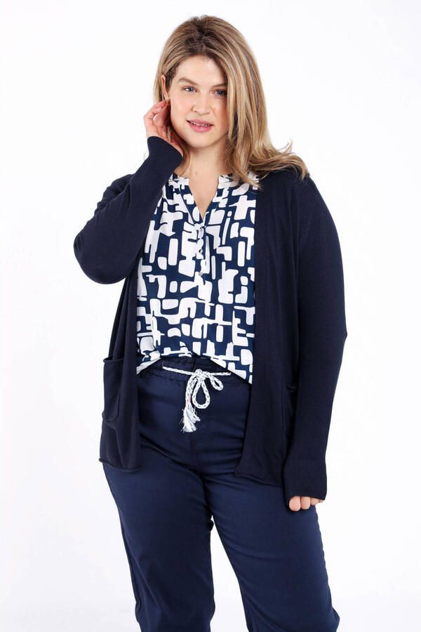 Paprika vest Plus Size marineblauw