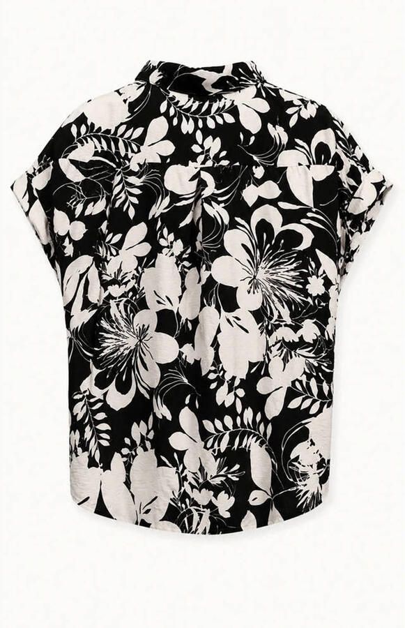 Paprika viscose blouse met print Plus Size zwart - Foto 3