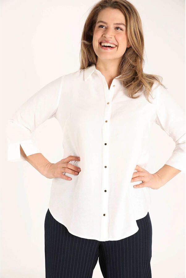 Paprika viscose blouse Plus Size ecru