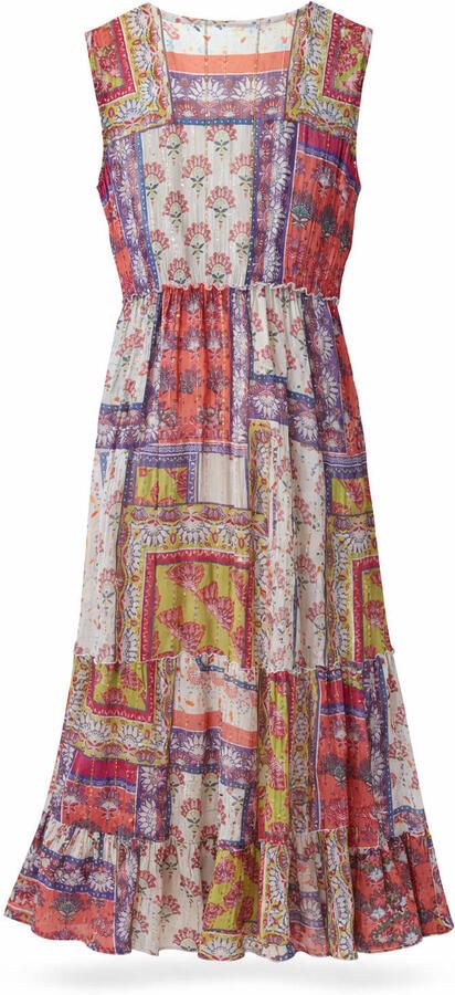Paprika viscose midi jurk Plus Size met print meerkleurig - Foto 3