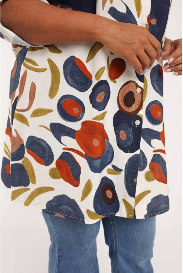 Paprika viscose tuniek Plus Size met print meerkleurig - Foto 2