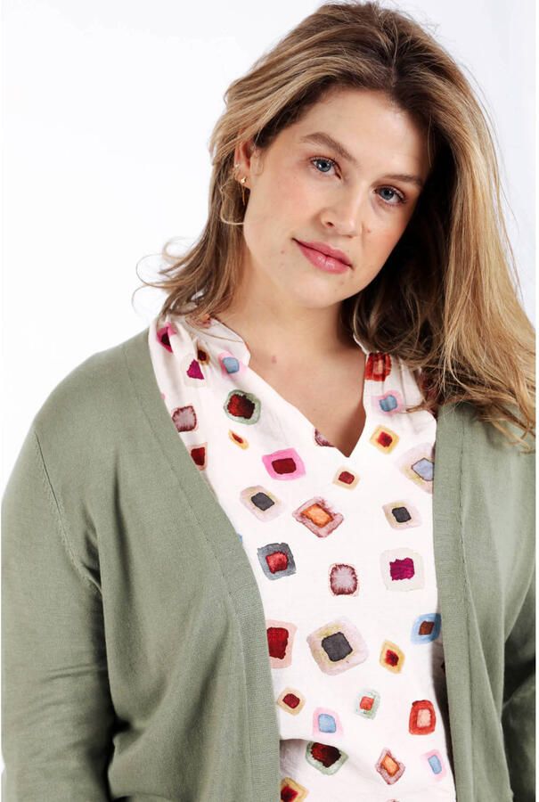 Paprika viscose vest Plus Size kaki - Foto 2
