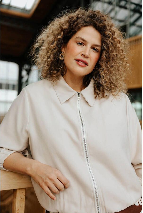 Paprika viscose zomerjas Plus Size beige - Foto 3
