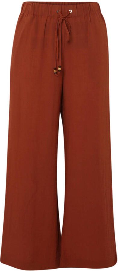 Paprika wide leg broek Plus Size terra