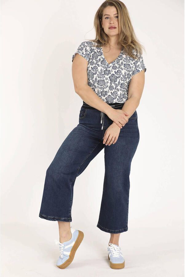 Paprika wide leg jeans dark blue denim - Foto 3