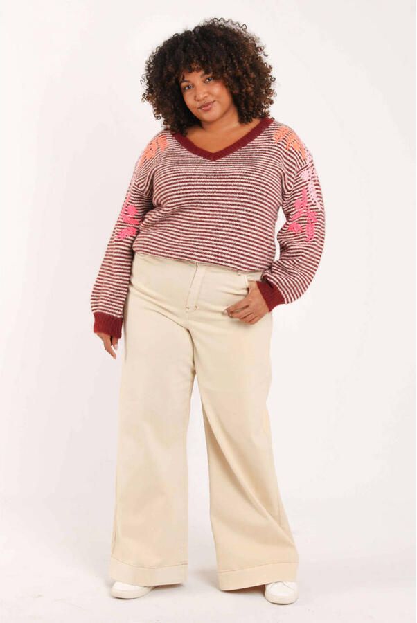 Paprika wide leg jeans ecru