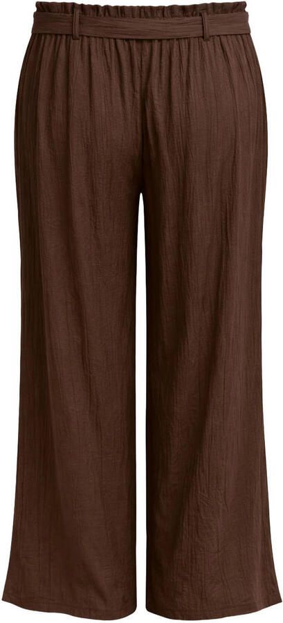 Paprika wide leg regular waist broek bruin