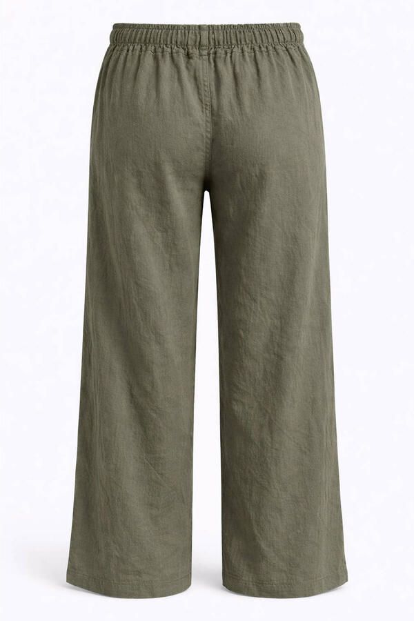 Paprika wide leg regular waist casual broek kaki - Foto 2
