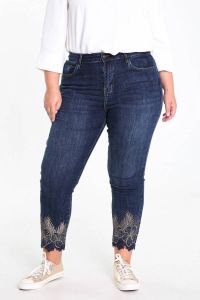 Paprika skinny jeans met borduursels dark denim