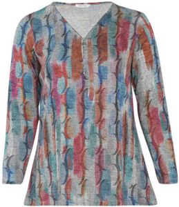 Paprika Lange tuniek Lang shirt multicolour gedessineerd van warm materiaal