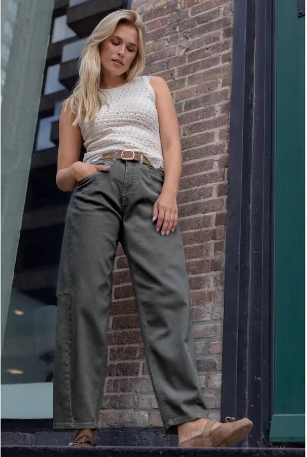 Para Mi barrel jeans donkergroen - Foto 2