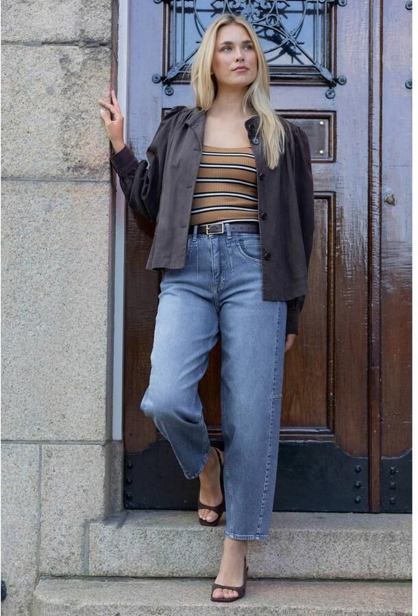 Para Mi barrel jeans medium blue denim