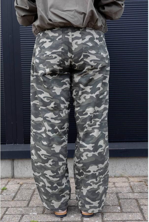 Para Mi camouflage barrel jeans groen - Foto 2