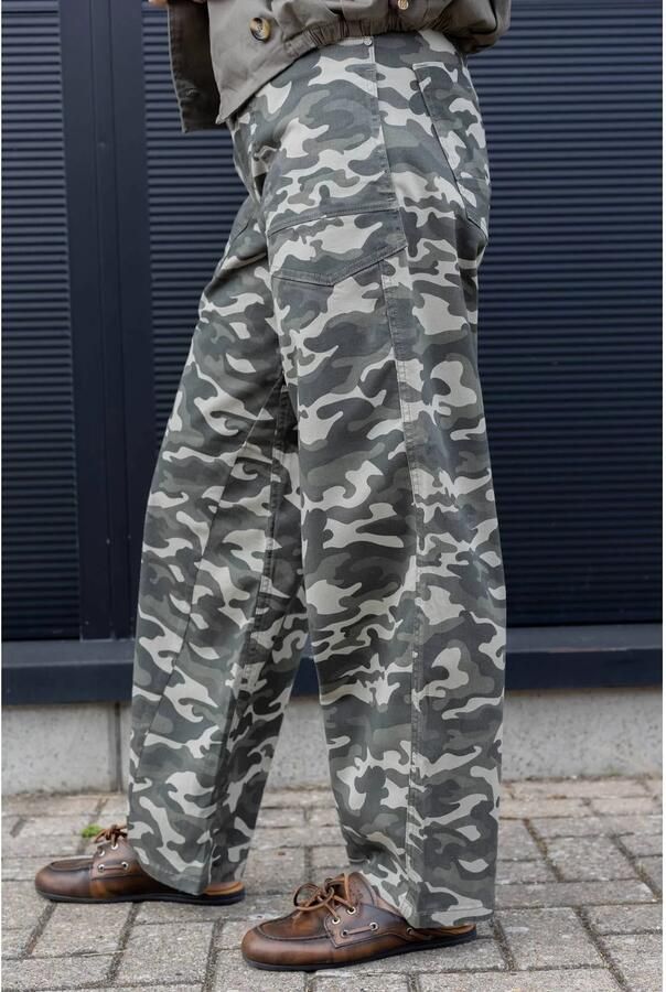 Para Mi camouflage barrel jeans groen - Foto 3
