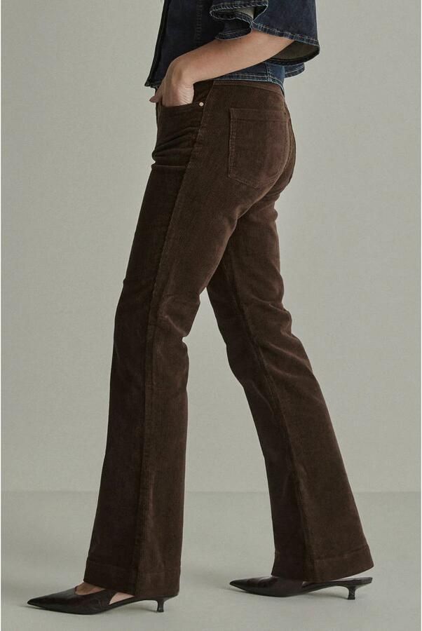 Para Mi corduroy flared broek bruin - Foto 2
