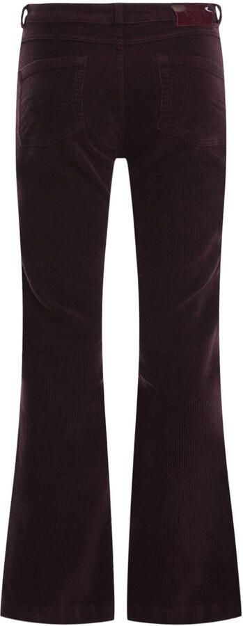 Para Mi corduroy flared broek donkerrood - Foto 2