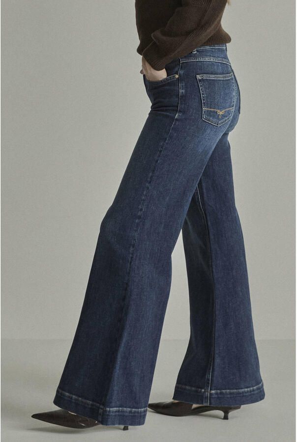 Para Mi denim flared broek donkerblauw - Foto 2