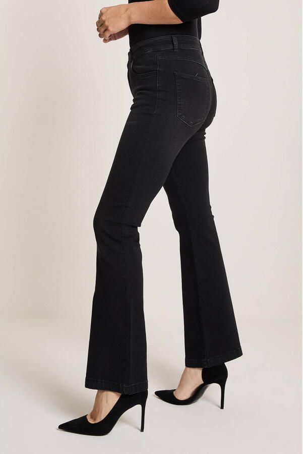 Para Mi high waist flared jeans Jade black denim