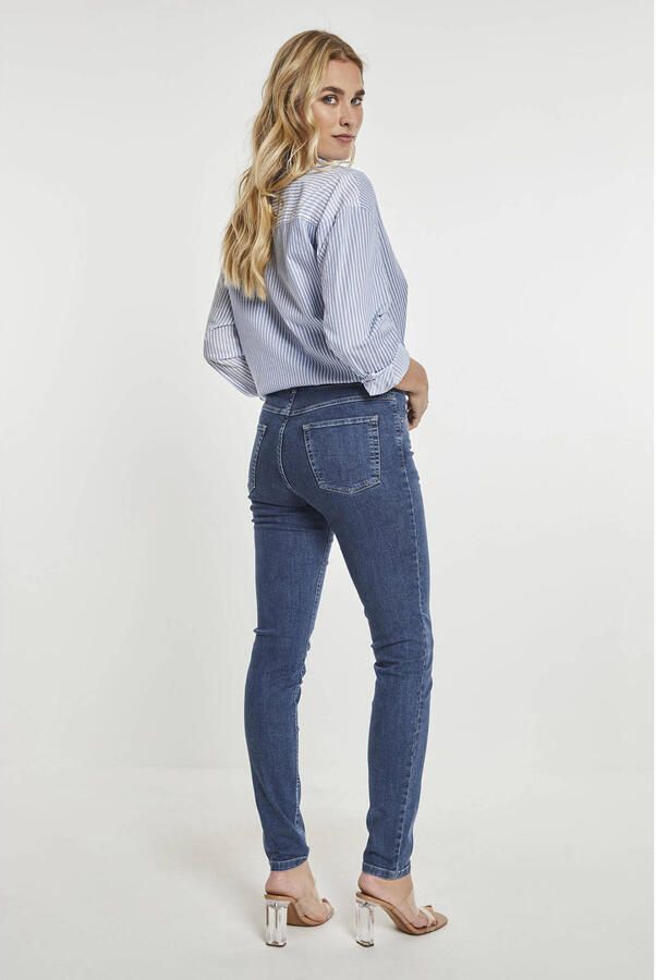 Para Mi high waist skinny jeans Celine medium blue denim