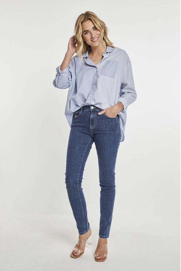 Para Mi high waist skinny jeans Celine medium blue denim - Foto 2
