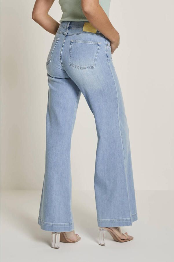 Para Mi high waist flared jeans light blue denim - Foto 2
