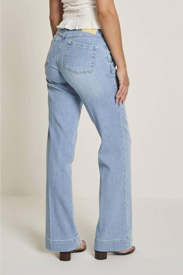 Para Mi high waist straight leg jeans light blue denim - Foto 2