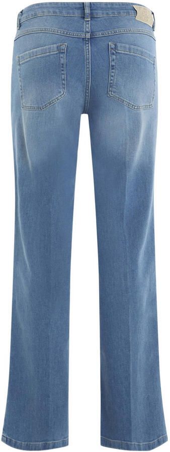 Para Mi high waist straight leg jeans medium blue denim