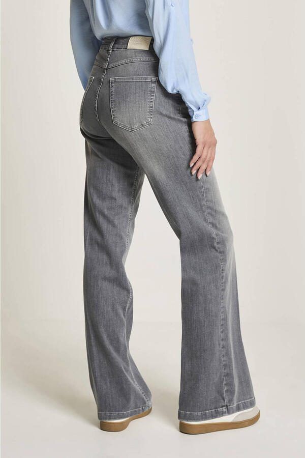 Para Mi high waist wide leg jeans grey denim - Foto 2