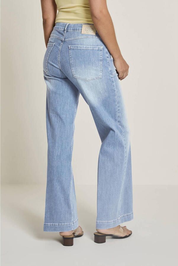 Para Mi high waist wide leg jeans light blue denim - Foto 2