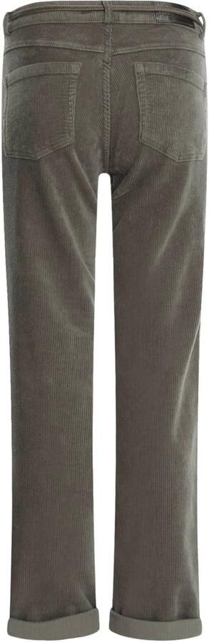 Para Mi slim fit corduroy broek groen - Foto 3