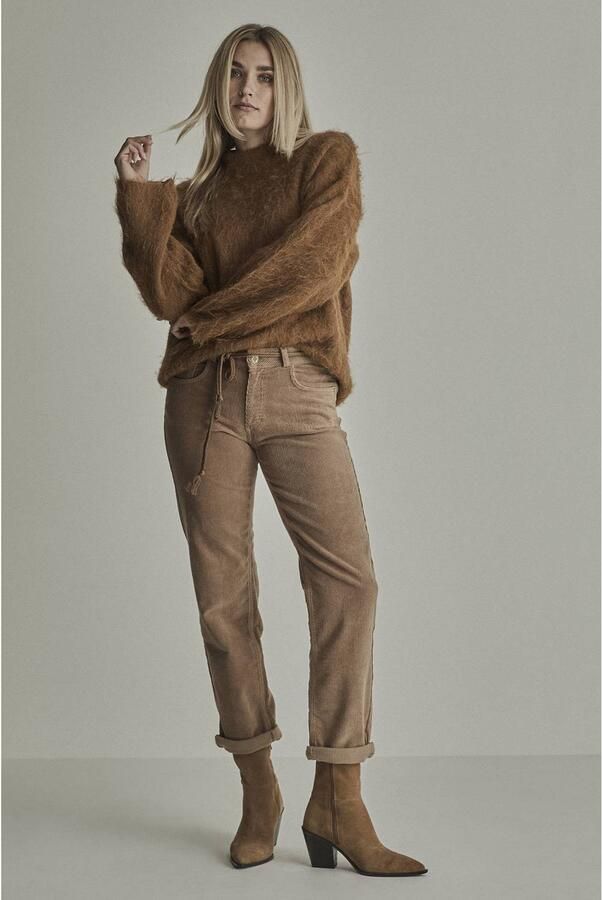 Para Mi straight leg broek bruin