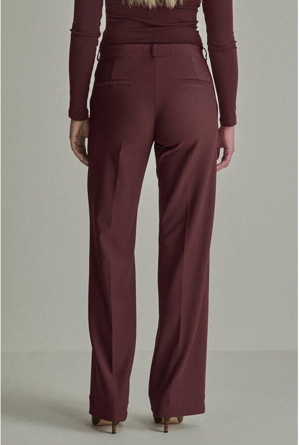 Para Mi wide leg broek donkerrood