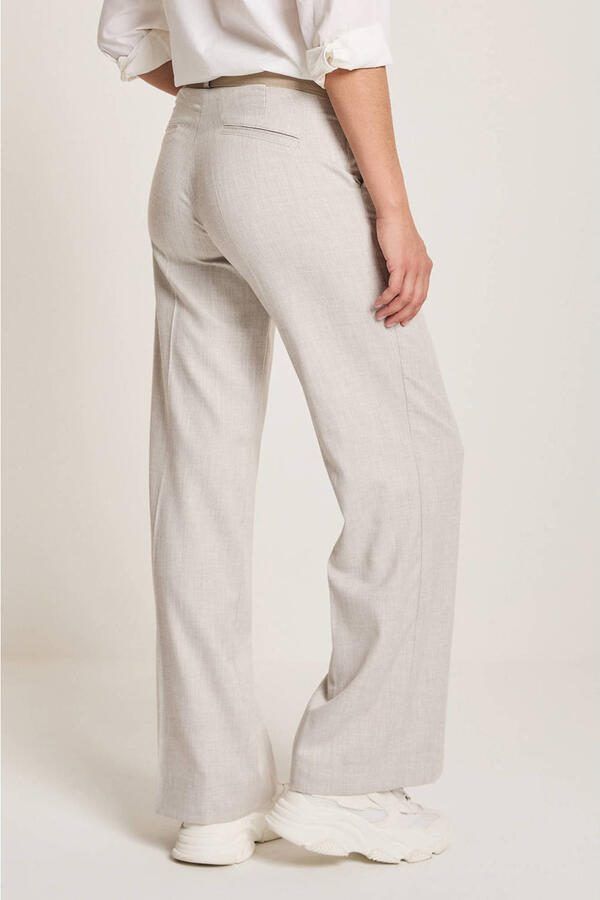 Para Mi wide leg high waist casual broek lichtgrijs - Foto 2