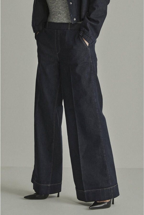 Para Mi wide leg jeans donkerblauw