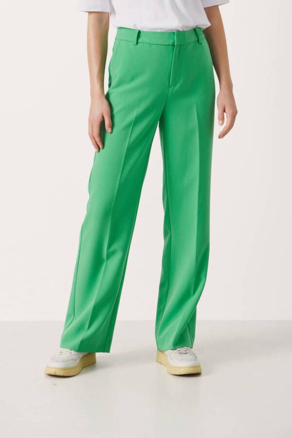 Part Two straight fit pantalon NadjaPW van gerecycled polyester groen
