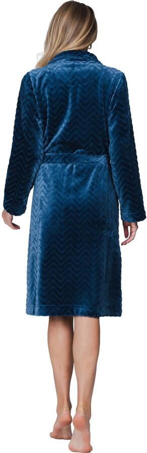 Pastunette fleece badjas donkerblauw - Foto 2