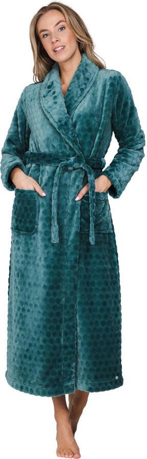 Pastunette fleece badjas donkergroen