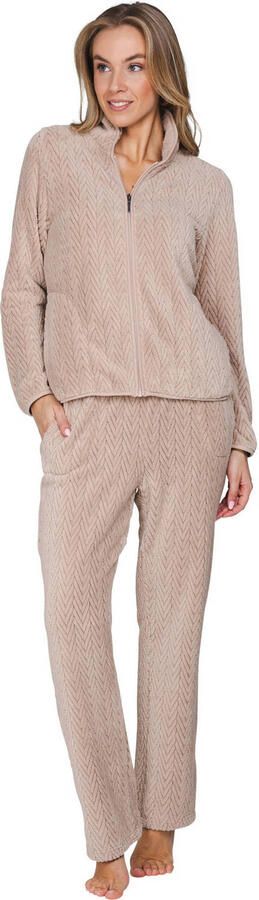 Pastunette fleece huispak lichtbruin