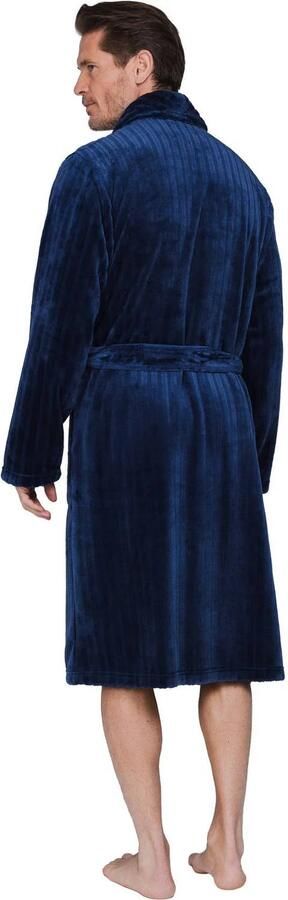 Pastunette for men fleece badjas donkerblauw - Foto 2