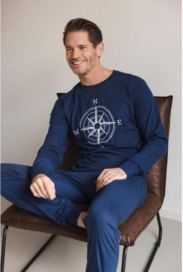 Pastunette for men pyjama set donkerblauw - Foto 2