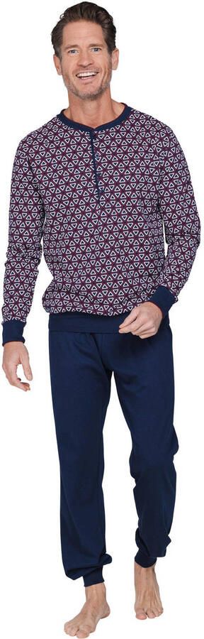 Pastunette for men pyjama donkerblauw rood wit