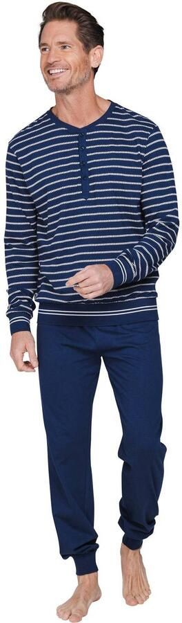 Pastunette for men pyjama set donkerblauw wit - Foto 3