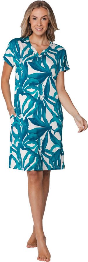 Pastunette nachthemd wit turquoise