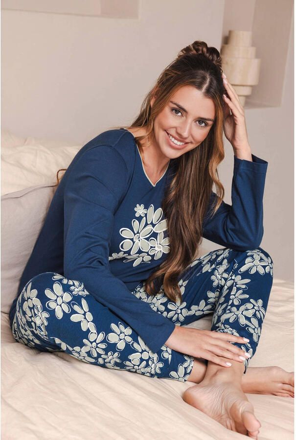 Pastunette pyjama set donkerblauw - Foto 2